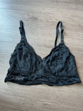 Auden Black Lace Nursing Bralette Size Small